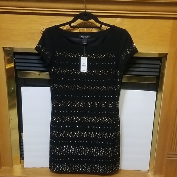 WHBM Black Studded Dress - Picture 3 of 8